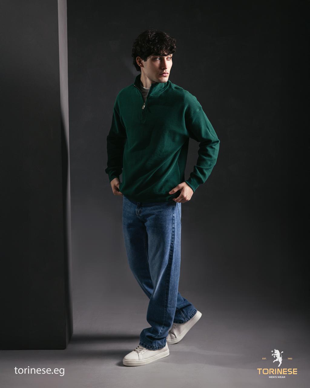 Oil Half-Zip Sweatshirt