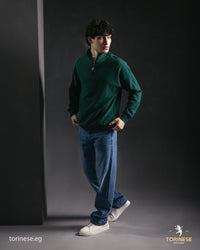 Oil Half-Zip Sweatshirt