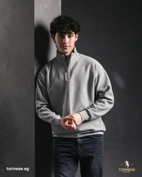 Grey Half-Zip Sweatshirt