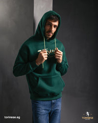 Forest Green Graphic Printed Hoodie