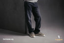 Dark Grey Wide-Leg Denim Jeans