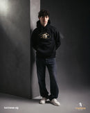 Black Graphic Printed Hoodie