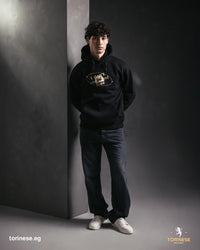 Black Graphic Printed Hoodie