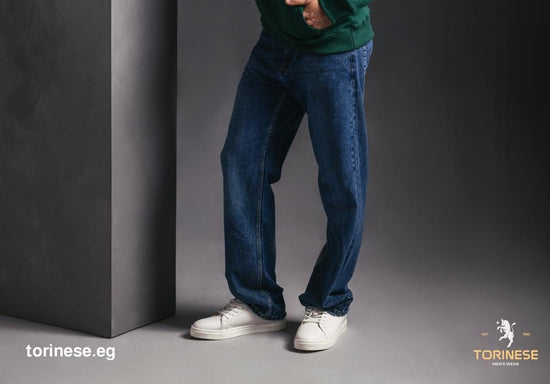 Dark Navy Wide-Leg Denim Jeans