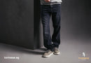 Dark Grey Wide-Leg Denim Jeans