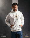 White Graphic Printed Hoodie