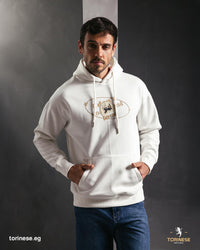 White Graphic Printed Hoodie