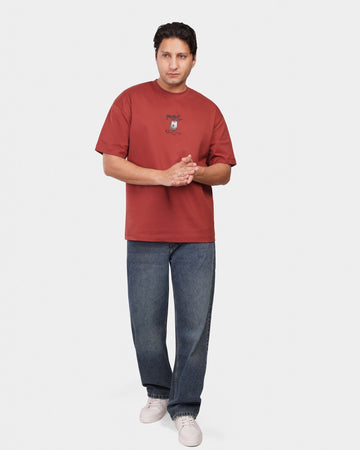 TORINESE "Sunset Ember" Graphic Oversize