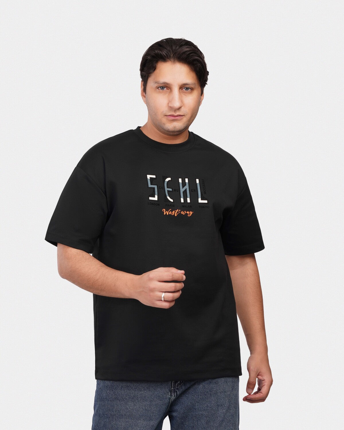 TORINESE "Seven Cities" Urban Culture Black Oversize Tee