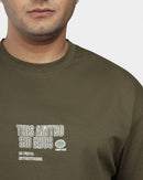 TORINESE "Sideline Olive" Minimalist Graphic Oversize