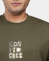 TORINESE "Confidence" Urban Statement Olive Oversize Tee