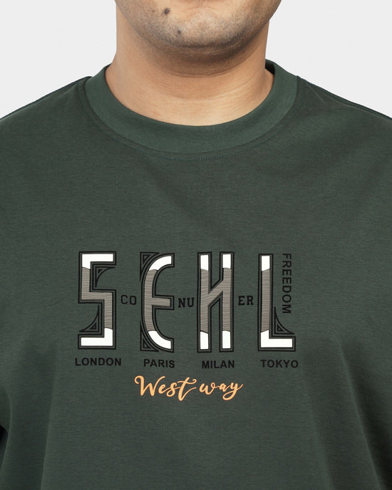 TORINESE "Seven Cities" Urban Culture Olive Oversize Tee