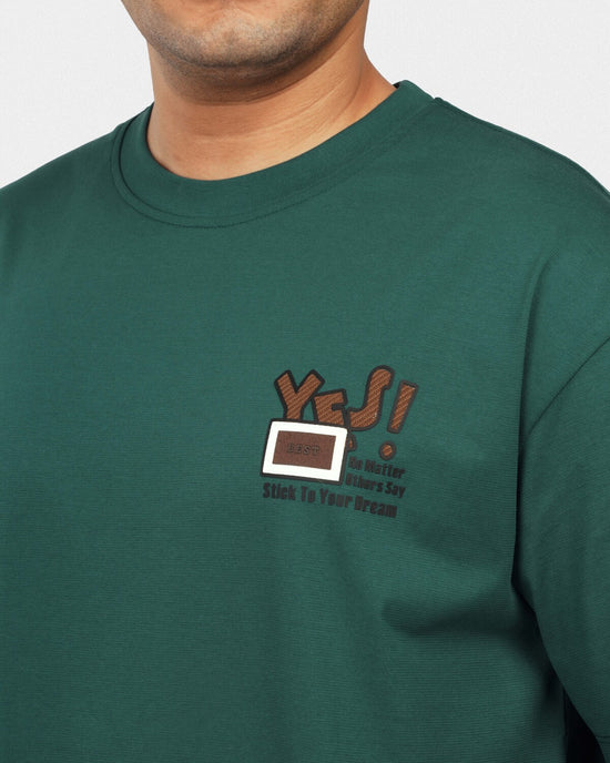 TORINESE "Vintage A" Green Graphic Oversize