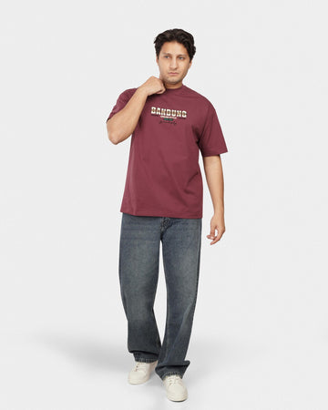 TORINESE "Bandung Burgundy" Graphic Oversize
