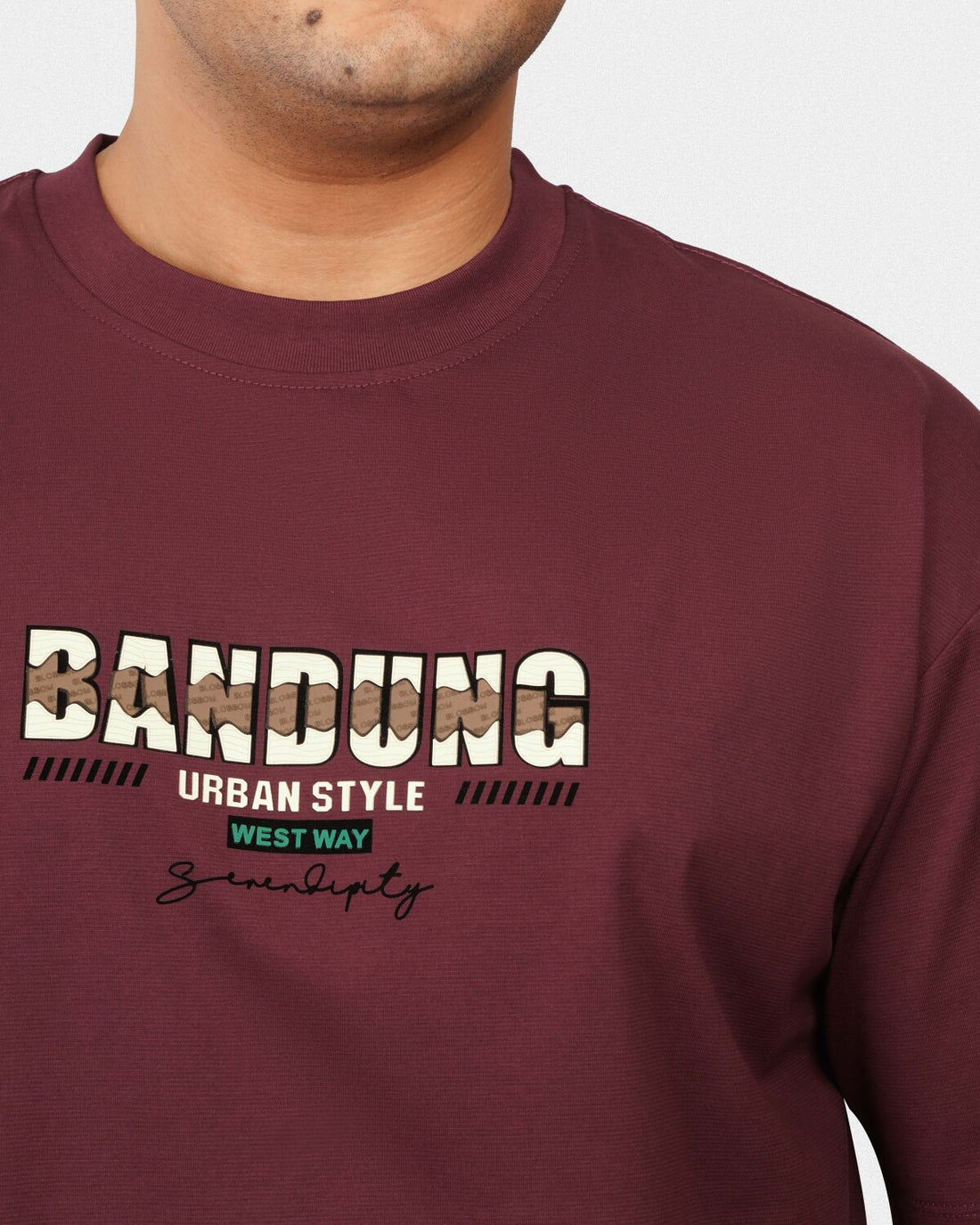TORINESE "Bandung Burgundy" Graphic Oversize