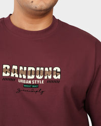 TORINESE "Bandung Burgundy" Graphic Oversize