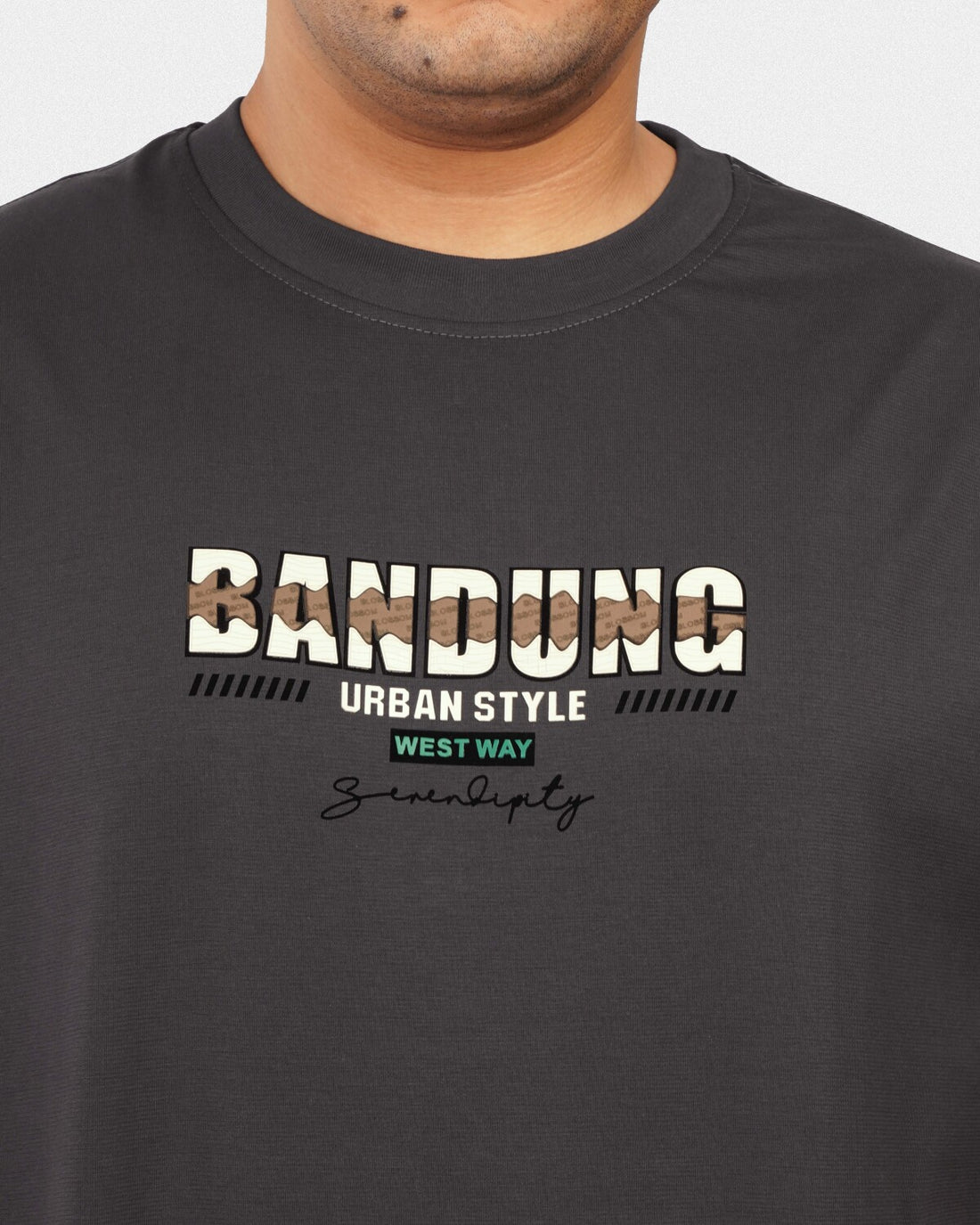 TORINESE "Bandung Charcoal" Graphic Oversize