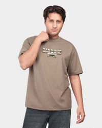 TORINESE "Bandung Taupe" Graphic Oversize
