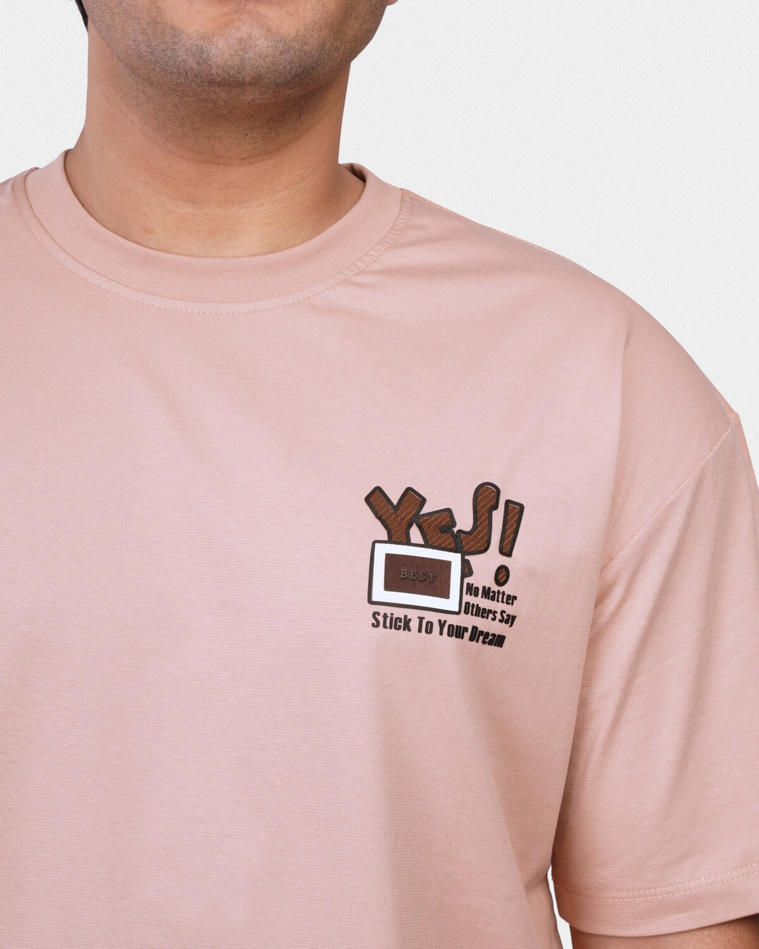 TORINESE "Vintage A" Baby Pink Graphic Oversize