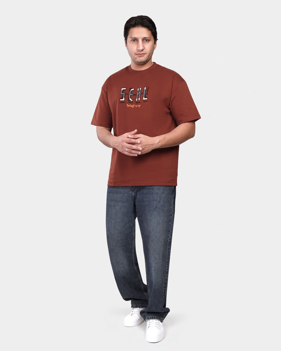 TORINESE "Seven Cities" Urban Culture Terracotta Oversize Tee