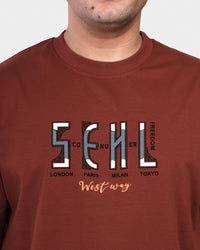 TORINESE "Seven Cities" Urban Culture Terracotta Oversize Tee