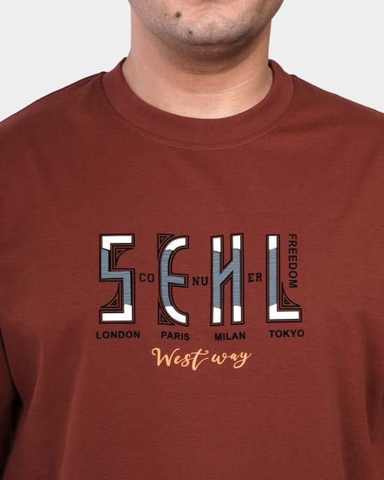 TORINESE "Seven Cities" Urban Culture Terracotta Oversize Tee