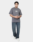 TORINESE "Sideline Grey" Minimalist Graphic Oversize