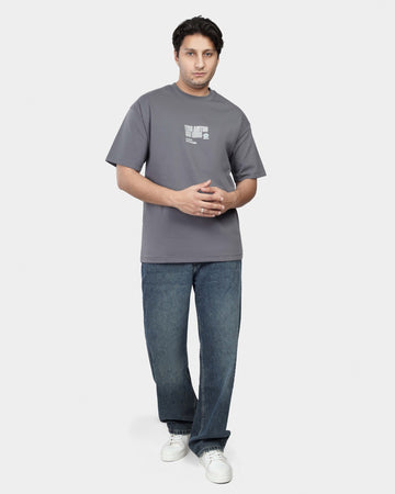 TORINESE "Sideline Grey" Minimalist Graphic Oversize