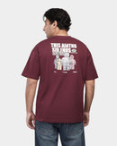 TORINESE "Sideline Burgundy" Minimalist Graphic Oversize