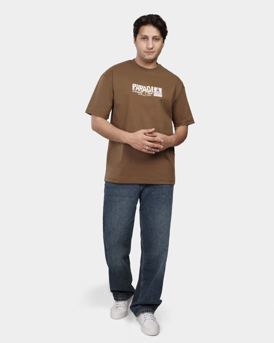 TORINESE "Faradi Varsity Club" Heritage Mocca Oversize Tee