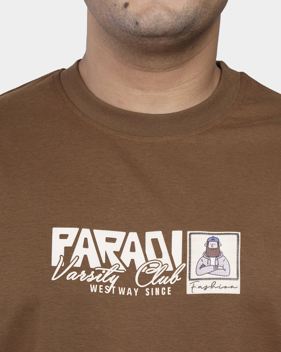 TORINESE "Faradi Varsity Club" Heritage Mocca Oversize Tee