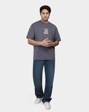 TORINESE "Confidence" Urban Statement Slate Grey Oversize Tee