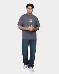 TORINESE "Confidence" Urban Statement Slate Grey Oversize Tee