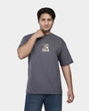 TORINESE "Confidence" Urban Statement Slate Grey Oversize Tee
