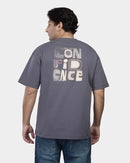TORINESE "Confidence" Urban Statement Slate Grey Oversize Tee