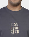 TORINESE "Confidence" Urban Statement Slate Grey Oversize Tee