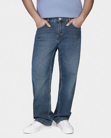 TORINESE "Element" Wide-Leg Denim Jeans - Exclusive Vintage Dirty Indigo