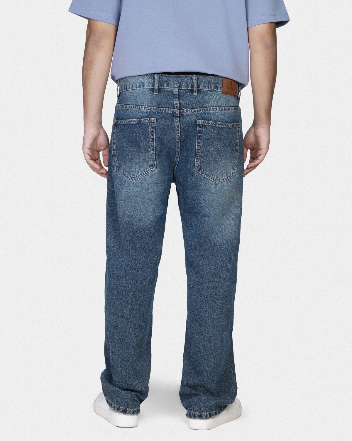 TORINESE "Element" Wide-Leg Denim Jeans - Exclusive Vintage Dirty Indigo